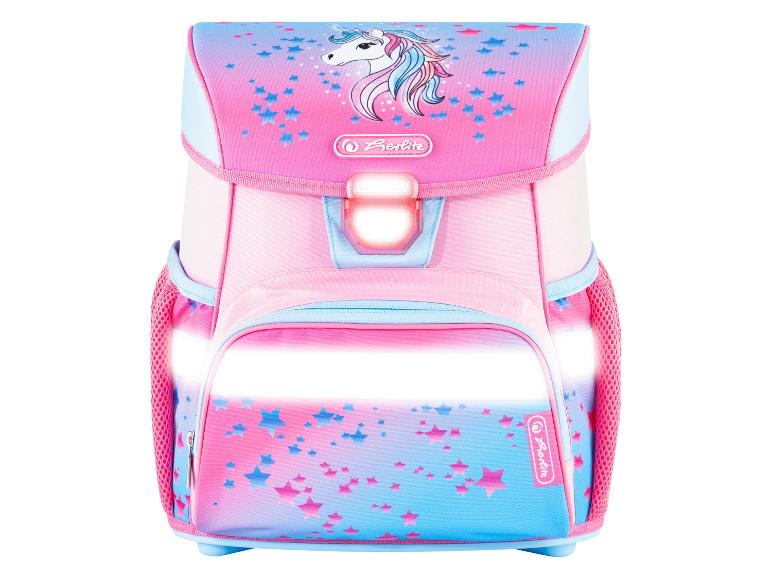 Herlitz Schulranzen: Einhorn, Sterne, rosa und blau.