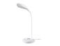 Weiße LED-Schreibtischlampe mit flexiblem Hals und farbiger Touch-Steuerung