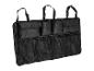 Schwarze Netz-Tasche mit Fächern zur Auto-Organisation.
