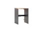 Hoher Bartisch mit heller Holzplatte und dunkelgrauem Untergestell.
