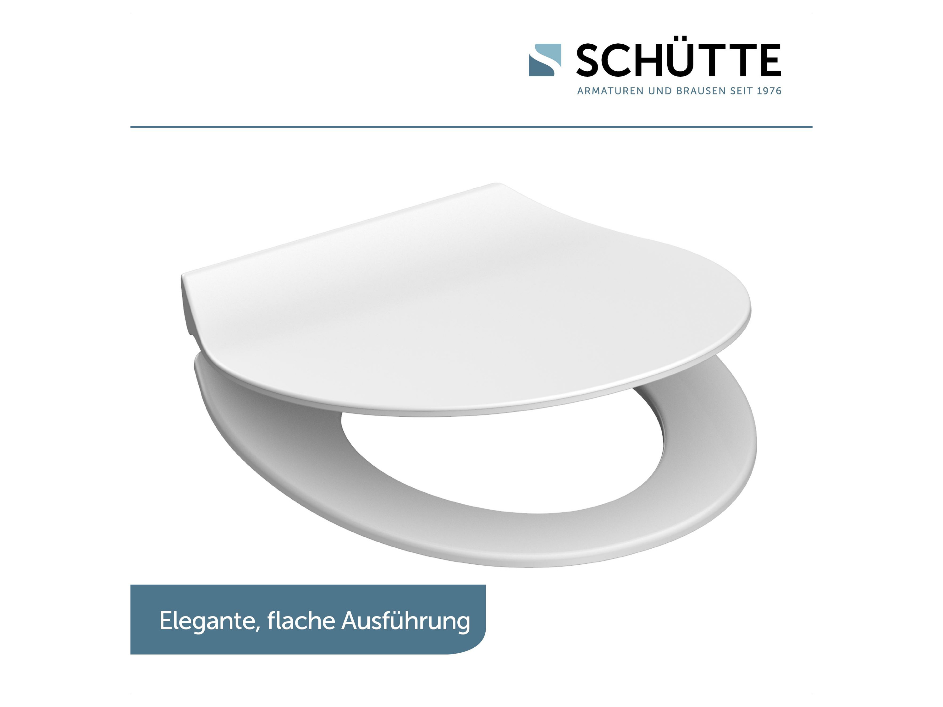 Schütte WC-Sitz SLIM, Duroplast, Absenkautomatik, Schnellverschluss, besonders flache Form – Bild 2 von 4
