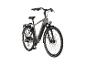 Graues E-Bike mit Gepäckträger und Vorderlicht