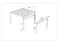 Pergola und Seitenwand mit Maßen: 3400, 2366, 116, 3399, 2365, 90.