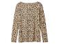 Beiges Langarmshirt mit Leopardenmuster