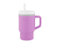 Lila Infantino Becher mit Strohhalm und Henkel.