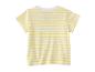 Gelb-weiß gestreiftes Kurzarm-T-Shirt für Kinder
