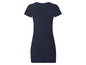 Ein schlichtes, dunkelblaues T-Shirt-Kleid.