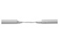 Zwei weiße LED-Leuchten mit einem Kabel dazwischen