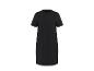 Schwarzes T-Shirt-Kleid mit kurzen Ärmeln