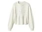 Weißer Pullover mit Perlen