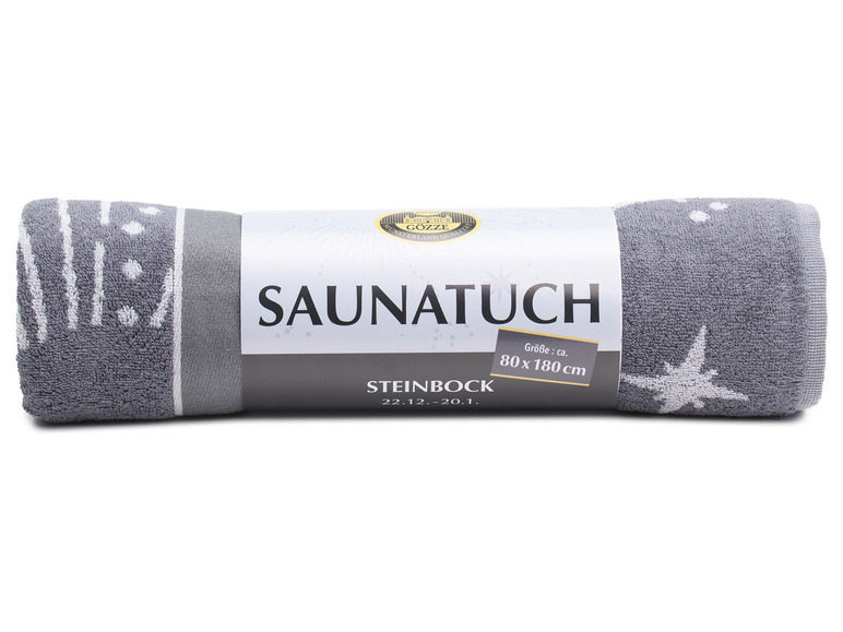 Gehe zu Vollbildansicht: Gözze Saunatuch »Sternzeichen«, reine Baumwolle, 80 x 180 cm - Bild 93