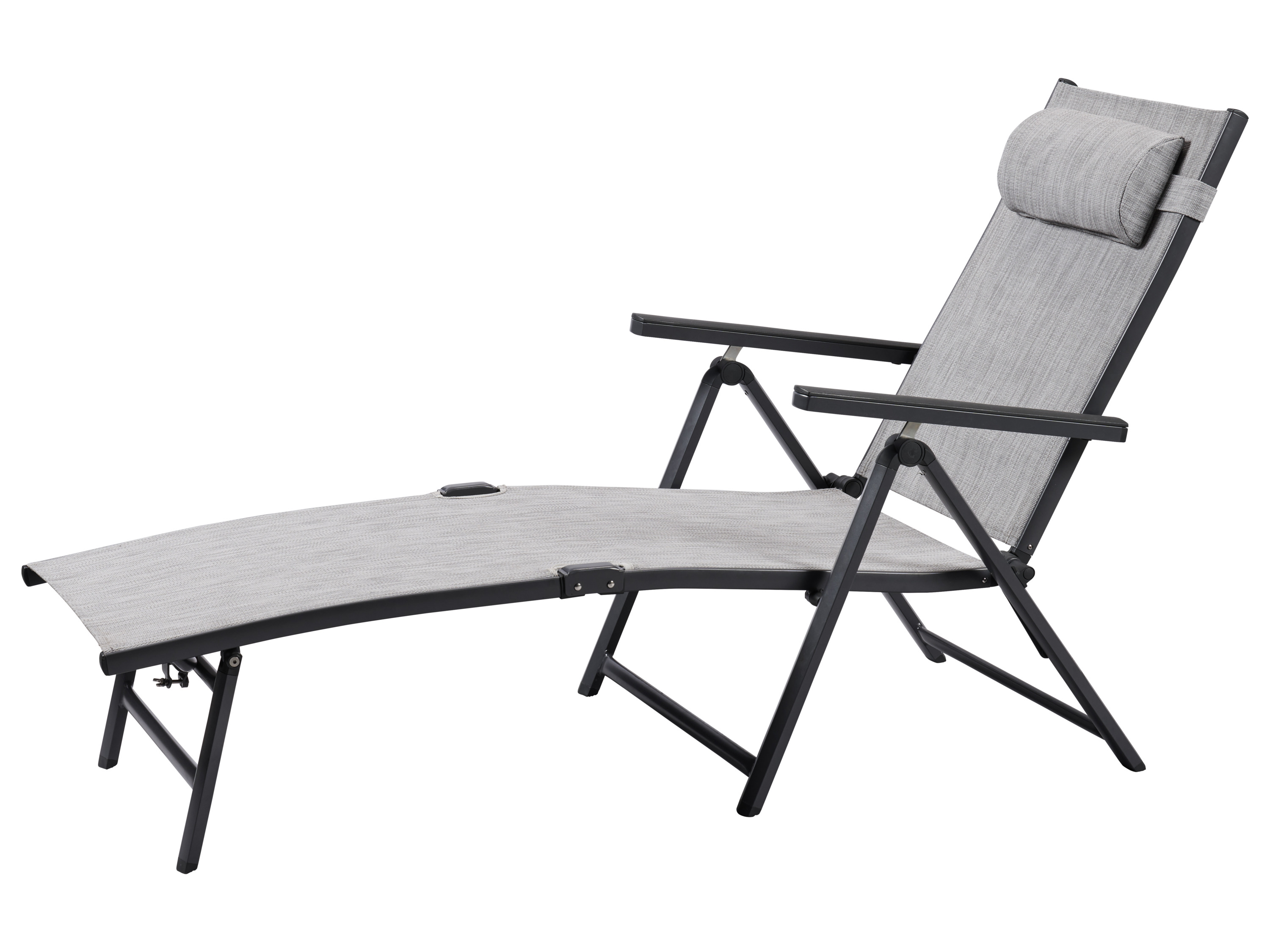 LIVARNO® Alu-Liegestuhl »Houston«, hellgrau-meliert