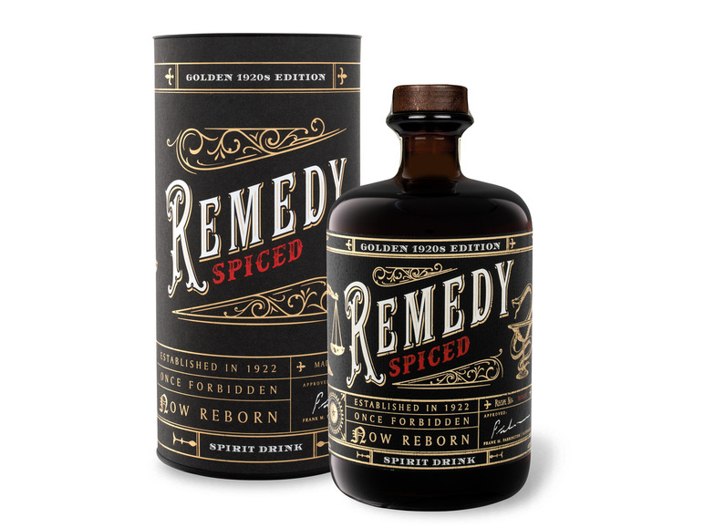 Spiced mit Remedy 41,5% Geschenkbox Edition (Rum-Basis) 1920\'s Golden Vol