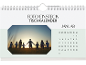 Foto-Einsteck-Tischkalender mit Familienbild und Januar-Monatsansicht.