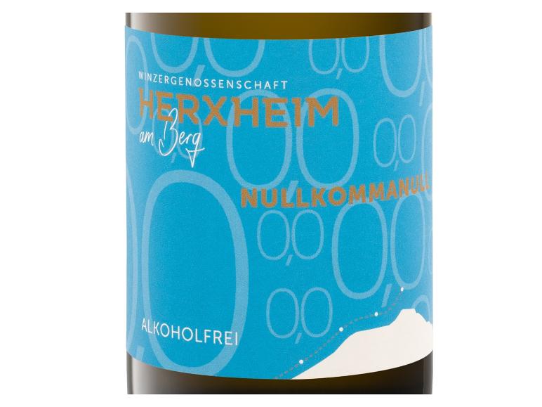 Etikett des alkoholfreien Weins Winzergenossenschaft Herxheim am Berg Nullkommanull