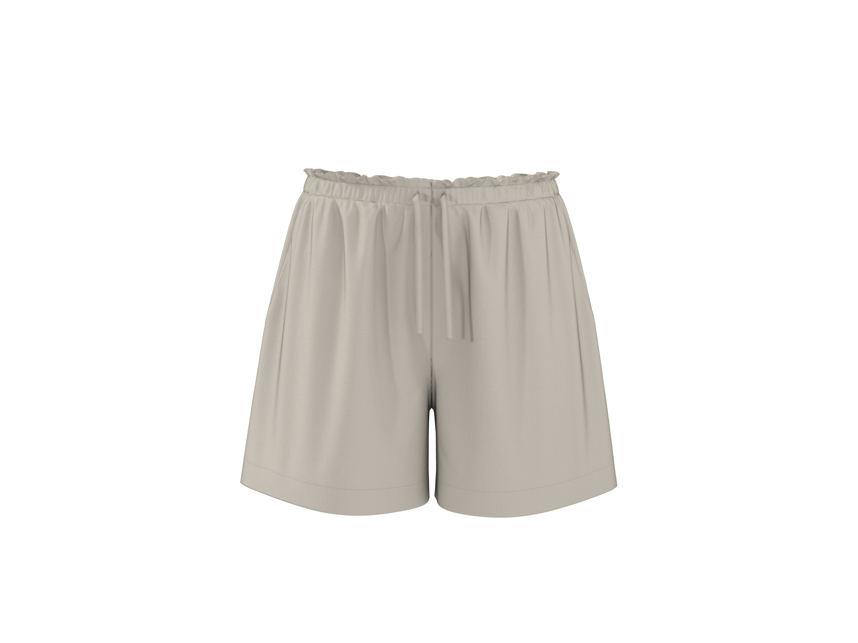 ESMARA® Damen Shorts mit Leinen (Beige, XS (32/34))