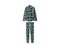 Zweiteiliger grüner Schlafanzug mit Karomuster.