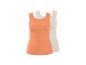 Gerippte Damen-Tanktops in Pfirsich und Beige