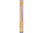Holz-Stapelspielzeug mit einer lächelnden Giraffe auf hellviolettem Hintergrund.