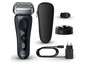 Braun Series 8 Rasierer mit Ladegerät, Etui und Zubehör.