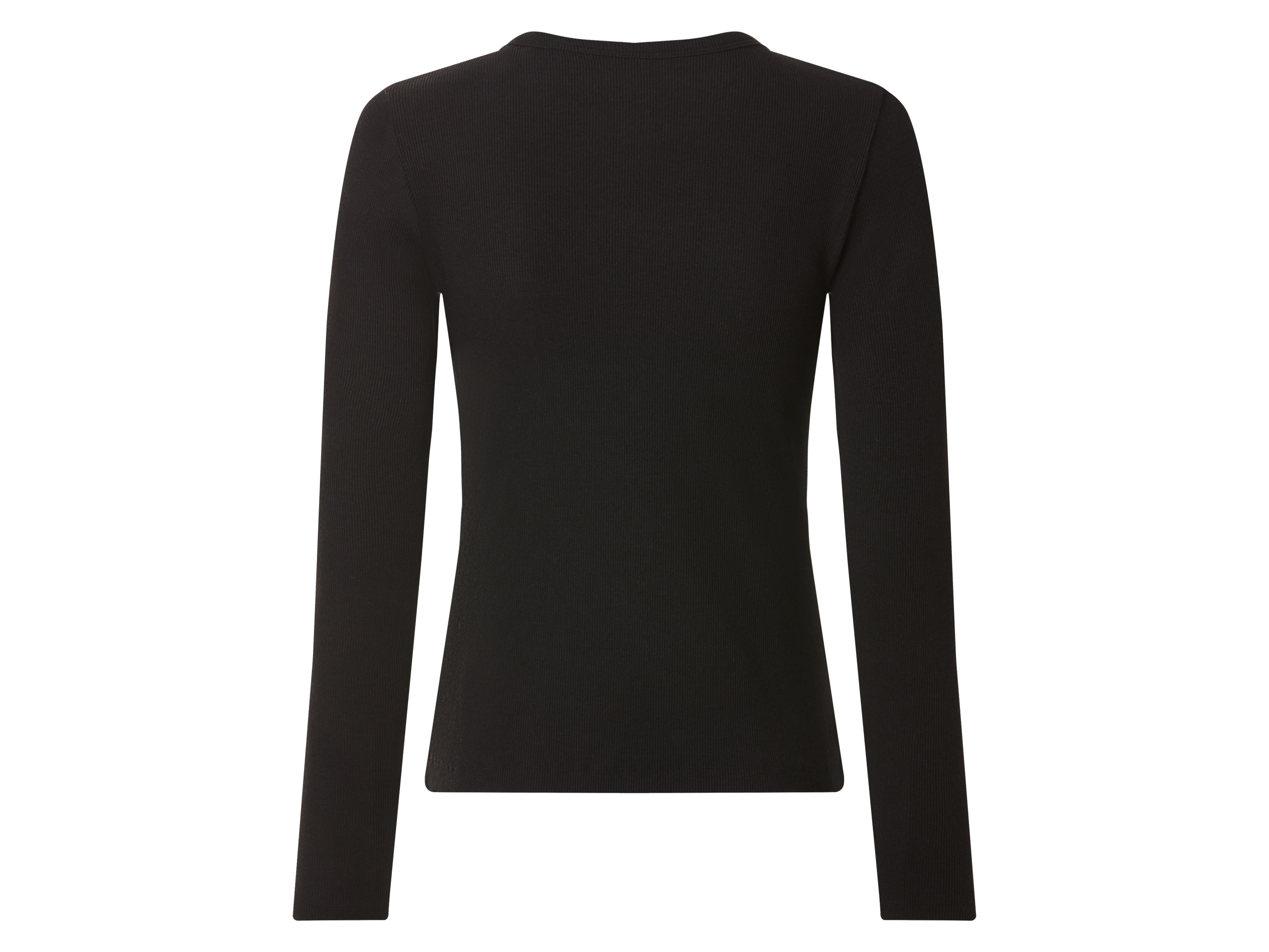Thumbnail - esmara® Damen Langarmshirt Rippe (Schwarz, S(36/38))