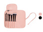 Ein rosa Etui mit Luxvisio Make-up-Pinseln.