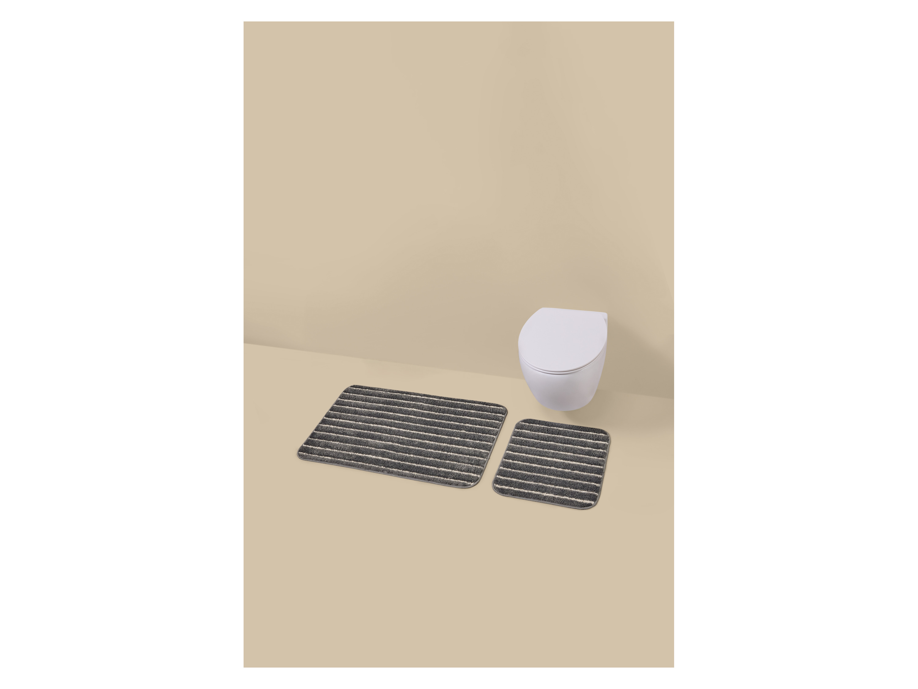 LIVARNO® Badezimmergarnitur-Set (ohne WC-Ausschnitt, Grau) – Bild 2 von 4