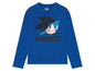 Blaues Langarm-T-Shirt für Jungen mit Sonic the Hedgehog Motiv.