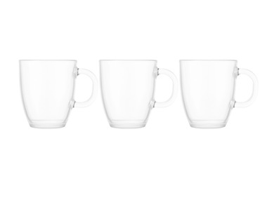 BODUM - Teebereiter / Tassen, aus Borosilikatglas / Hartglas (Tasse, 0.35 l, Glas (3er Set))