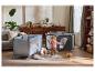 LUPILU® Baby-Laufstall und Reisebett in einem gemütlichen Wohnzimmer mit Kleinkind