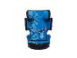 Blauer Bebeconfort Kindersitz mit Blumenmuster und Stitch-Charakter.