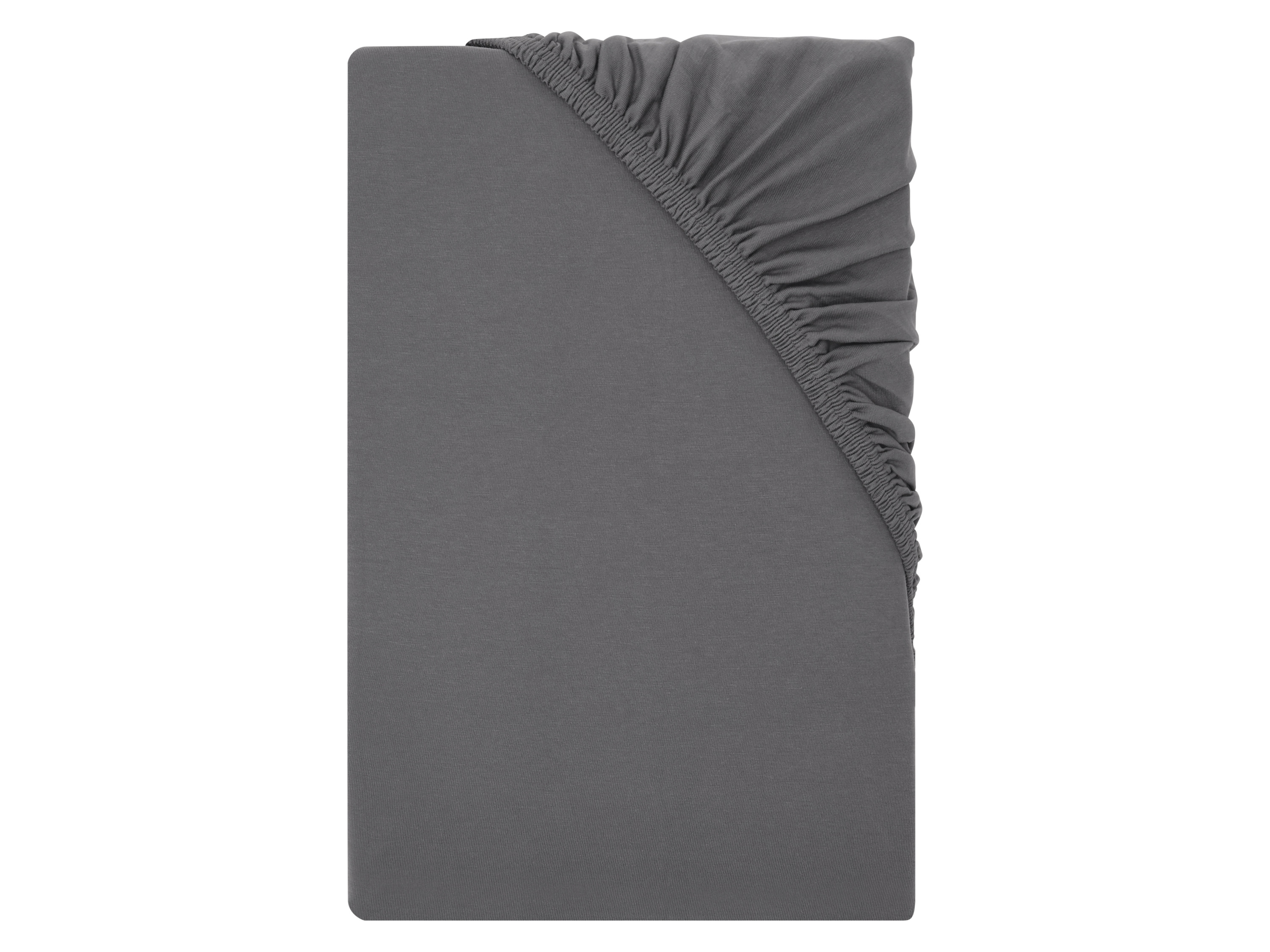 LIVARNO® Jersey-Spannbettlaken, 140-160 x 200 cm (Anthrazit)