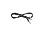 Schwarzes Audiokabel mit zwei 3,5-mm-Klinkensteckern