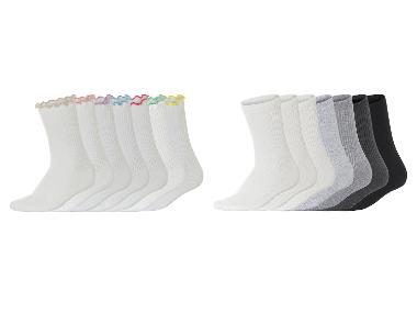 esmara® Damen Gerippte Socken, 7 Paar, mit hohem Baumwollanteil