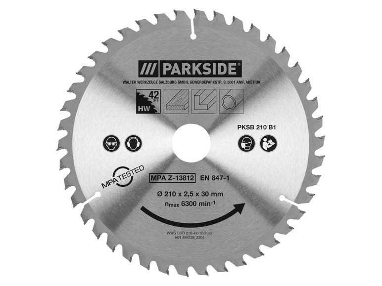 Gehe zu Vollbildansicht: PARKSIDE® Kreissägeblatt »PKSB 210 B1«, 210 mm - Bild 2