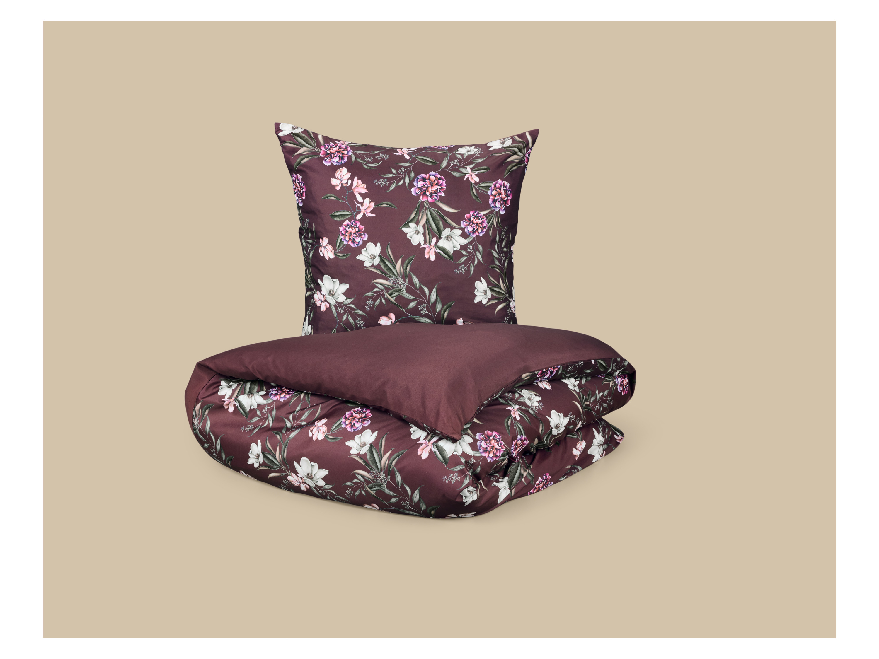LIVARNO® Mikrofaser-Satin-Wendebettwäsche, 135 x 200 cm (Bordeaux) – Bild 3 von 4