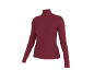 Damen-Rollkragenpullover in Bordeauxrot mit langen Ärmeln