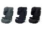 Drei CBX by Cybex Solution X Autositze in Grau, Dunkelblau und Schwarz.