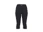 Schwarze Damen-Capri-Leggings mit dezentem Logo am Bund