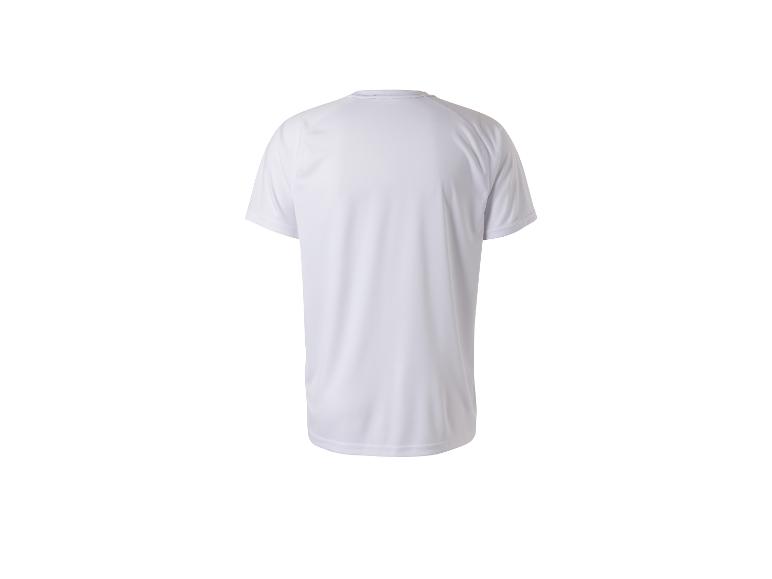 Weißes kurzärmeliges Sport-T-Shirt, Rückansicht