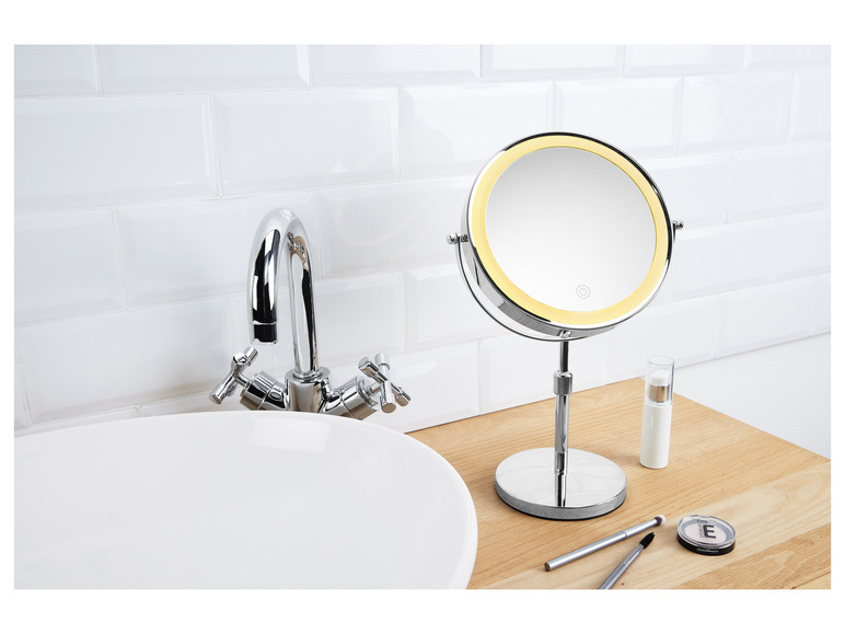 Gehe zu Vollbildansicht: CIEN Beauty Kosmetikspiegel, dimmbarer LED-Lichtrand - Bild 9