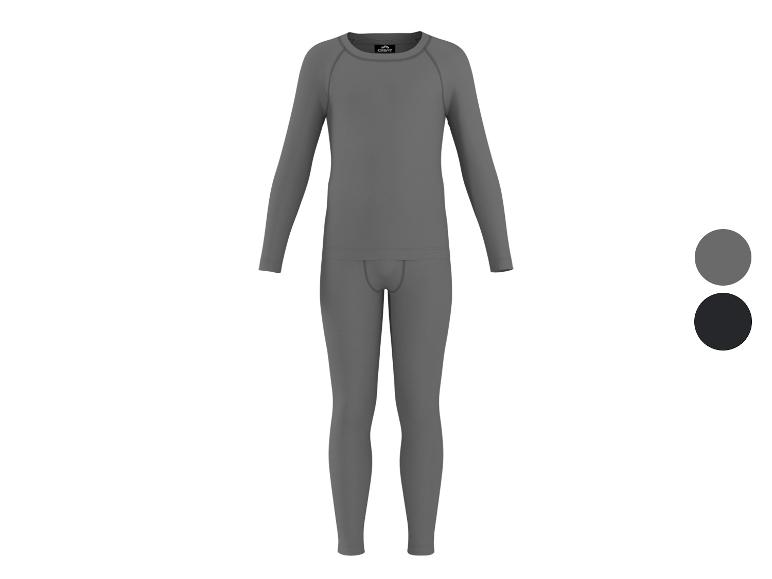 Herren graues Thermounterwäsche-Set, Langarmshirt und lange Unterhose, mit Farboptionen.