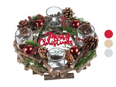 LIVARNO home Adventskranz rund mit 4 Teelichthaltern
