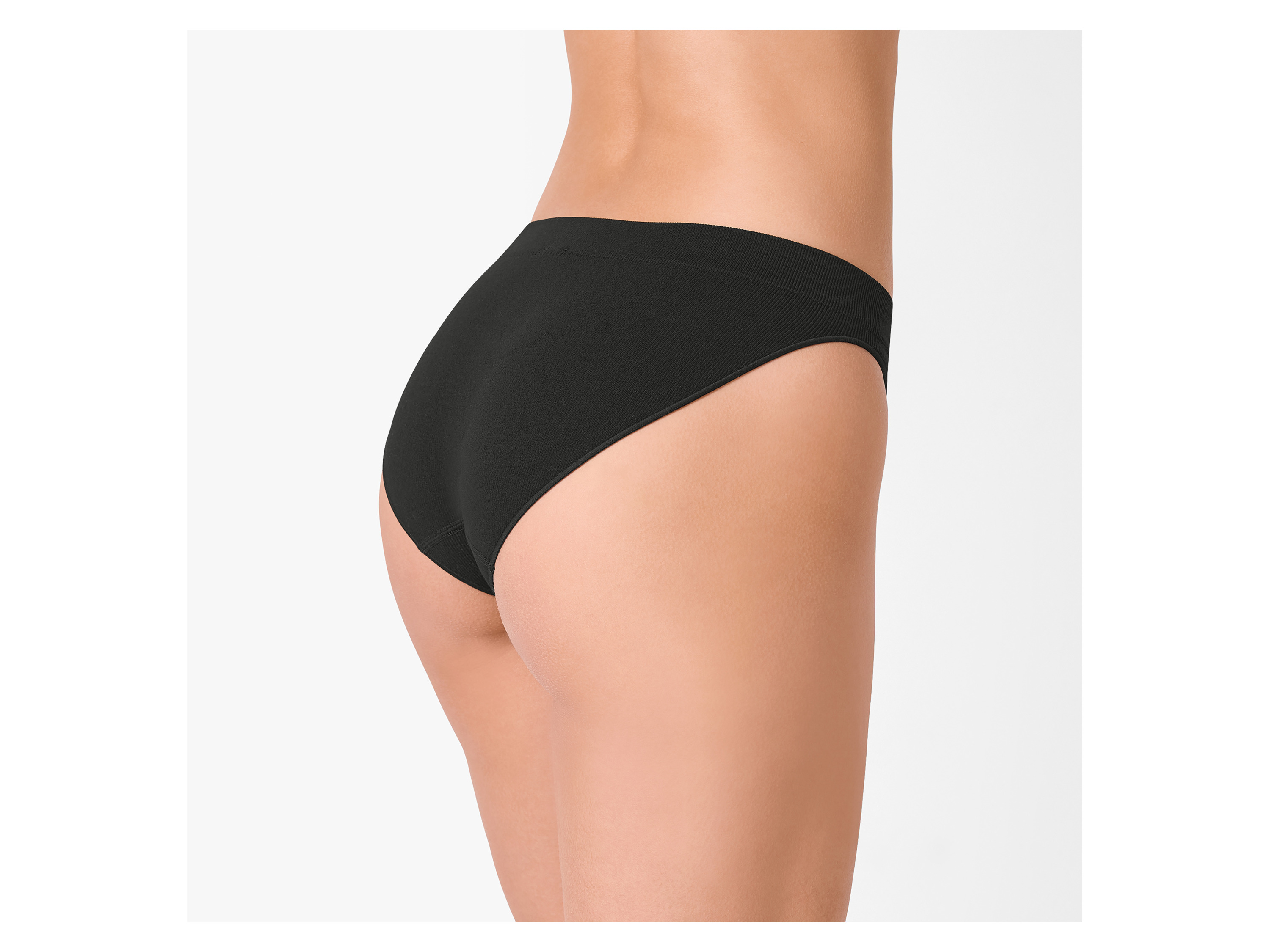 Thumbnail - esmara® Damen Slip Rippe Seamless , 3 Stück (Schwarz, M(40/42))