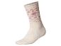 Hellbeiger Socken mit rosa Fair-Isle-Muster