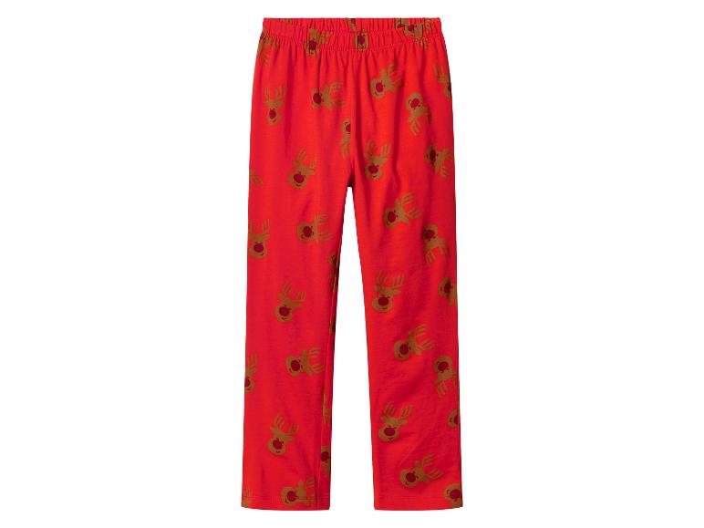 Rote Pyjamahose mit Rentier-Print