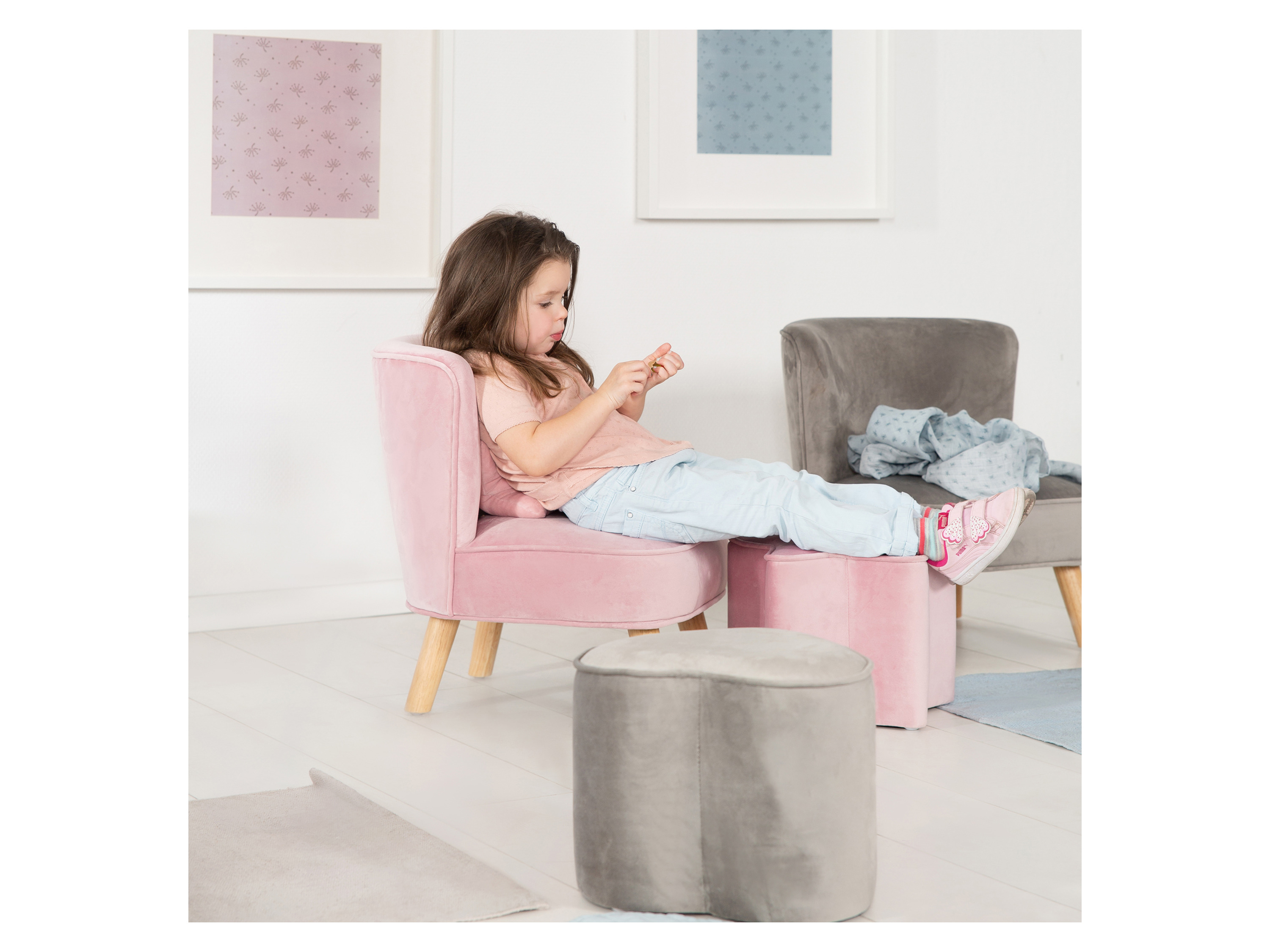 Thumbnail - roba Kindersessel (Skandi Stil, Mauve)