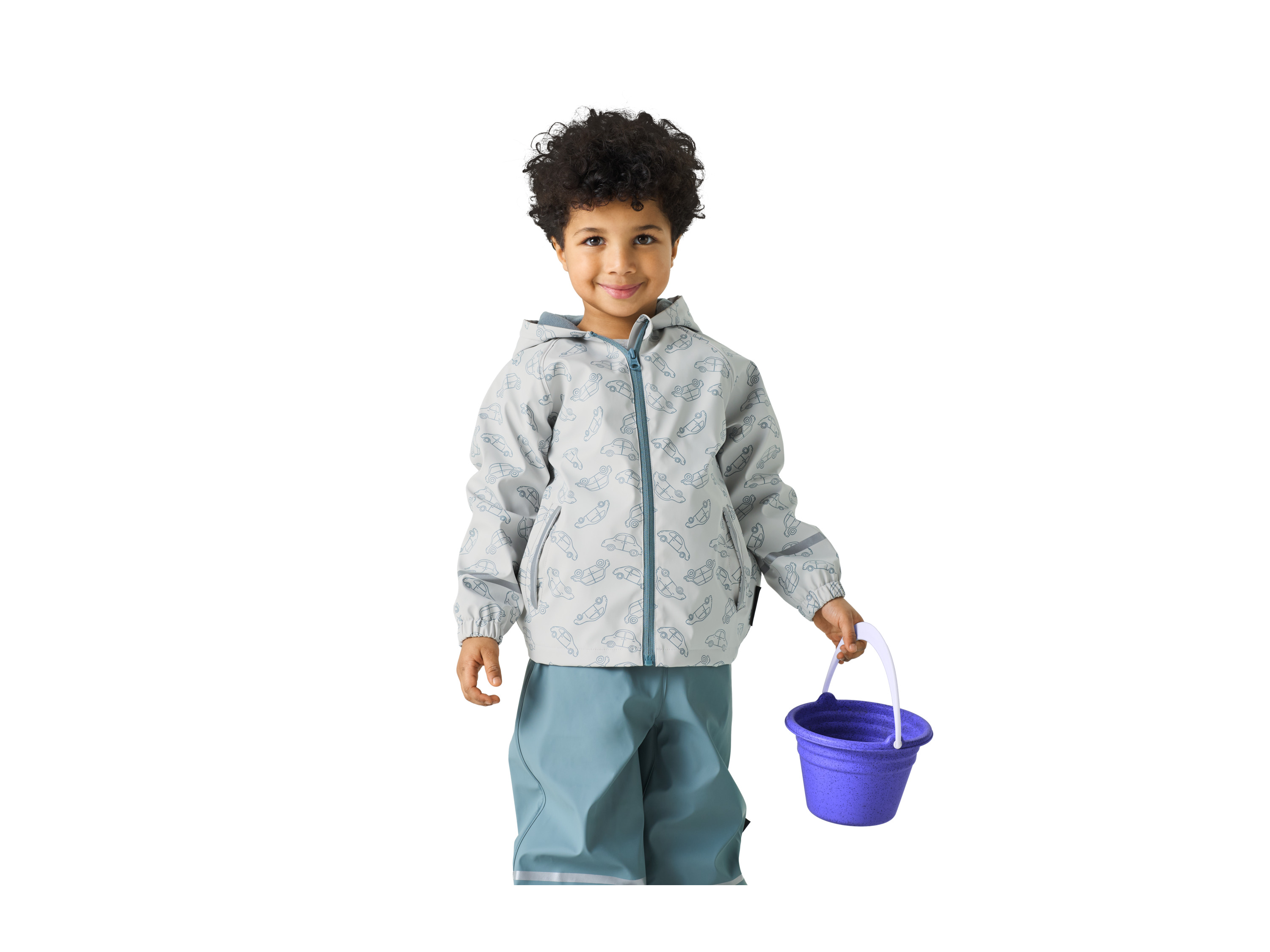 LUPILU® Baby Kleinkinder Matsch- und Buddeljacke, gefüttert (Grau, 86/92) – Bild 2 von 4