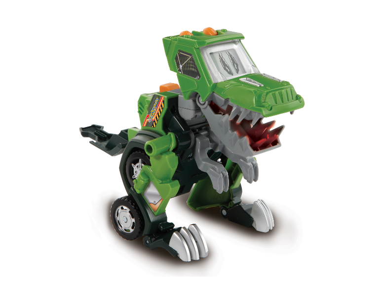 Grüner Switch & Go Dino-Dumper, verwandelbarer Roboter-Dino.