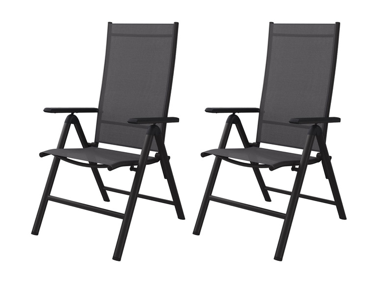 - Standardtisch Alu-Set & schwarz/anthrazit »Houston« home LIVARNO 7-teilig 6 Hochlehner/Klappsessel,